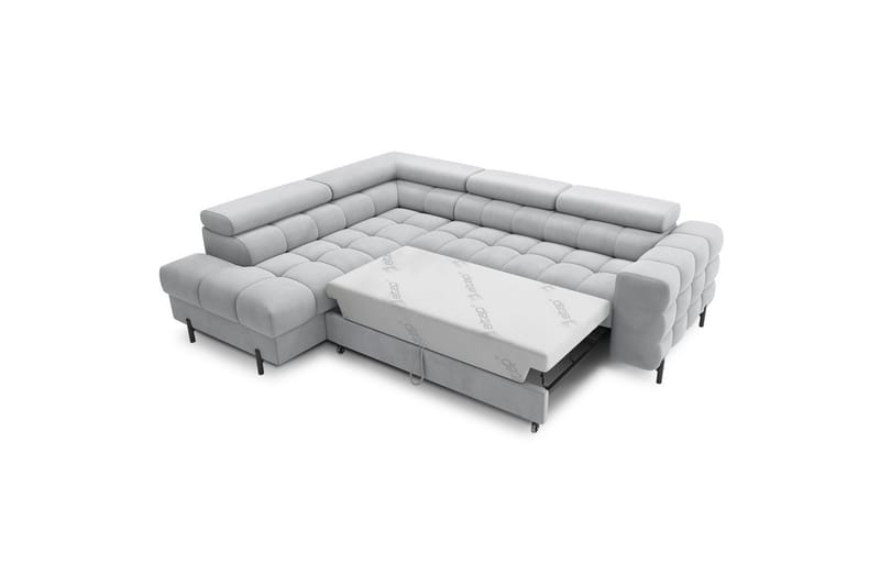 Kulmasohva Eltap Ferucce 276x200x93 cm - Paros 05, Harmaa, Vasen - Huonekalut - Sohva - Vuodesohva