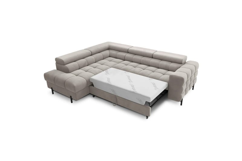 Kulmasohva Eltap Ferucce 276x200x93 cm - Paros 02, Beige, Vasen - Huonekalut - Sohva - Vuodesohva