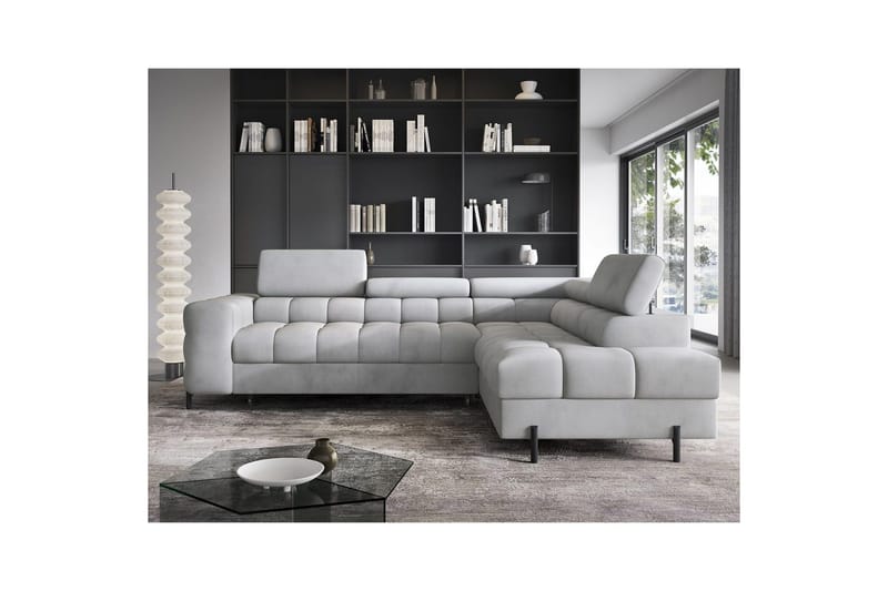 Kulmasohva Eltap Ferucce 276x200x93 cm - Paros 05, Harmaa, Oikea - Huonekalut - Sohva - Vuodesohva