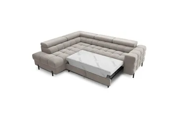 Kulmasohva Eltap Ferucce 276x200x93 cm - Paros 02, Beige, Vasen - Huonekalut - Sohva - Vuodesohva