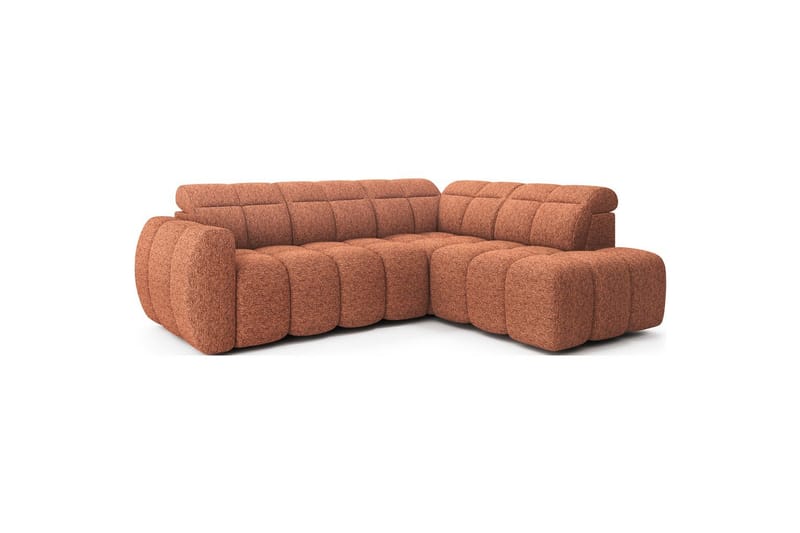 Kulmasohva Eltap Flconn 258x208x107 cm - Coralline 30, oranssi, Oikea - Huonekalut - Sohva - Vuodesohva