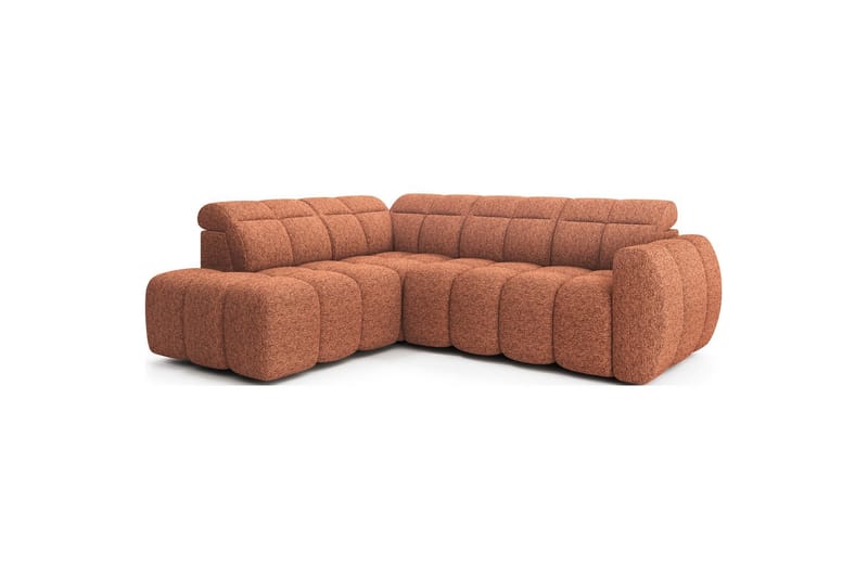Kulmasohva Eltap Flconn 258x208x107 cm - Coralline 30, oranssi, Vasen - Huonekalut - Sohva - Vuodesohva