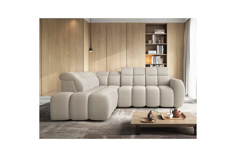 Kulmasohva Eltap Flconn 258x208x107 cm - Royal 18, Beige, Vasen - Huonekalut - Sohva - Vuodesohva