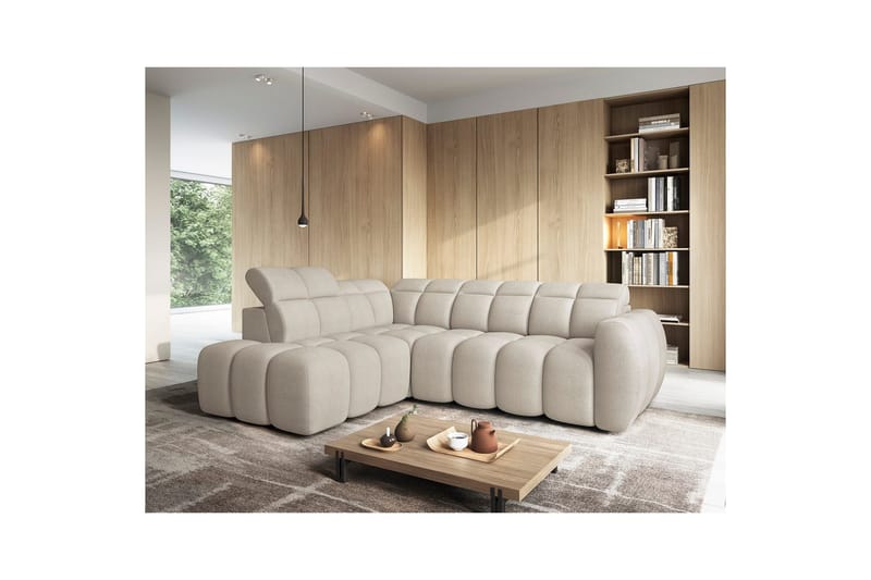 Kulmasohva Eltap Flconn 258x208x107 cm - Royal 18, Beige, Vasen - Huonekalut - Sohva - Vuodesohva