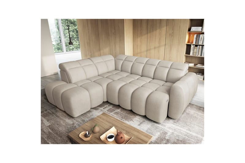 Kulmasohva Eltap Flconn 258x208x107 cm - Royal 18, Beige, Vasen - Huonekalut - Sohva - Vuodesohva
