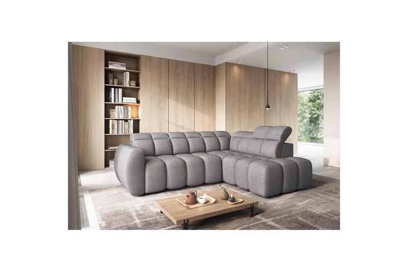 Kulmasohva Eltap Flconn 258x208x107 cm - Sola 04, Harmaa, Oikea - Huonekalut - Sohva - Vuodesohva