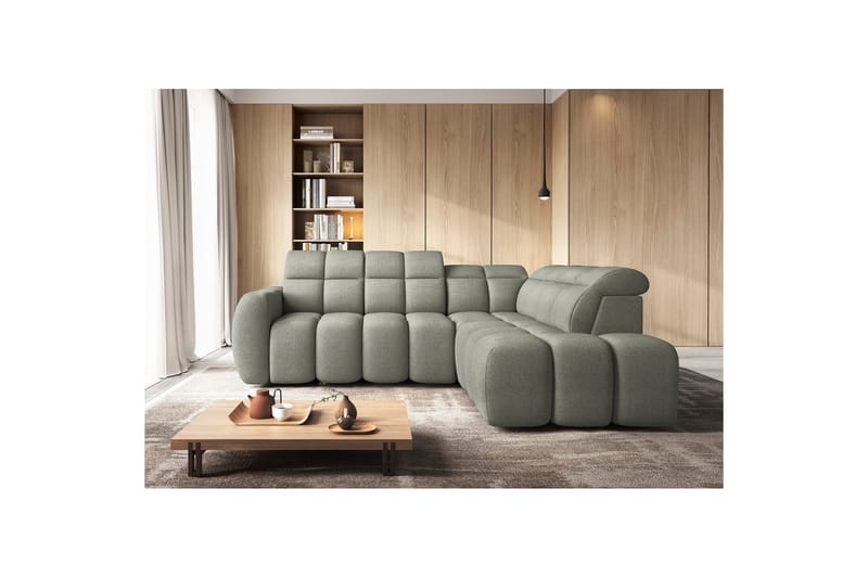 Kulmasohva Eltap Flconn 258x208x107 cm - Xillar 100, Vihreä, Oikea - Huonekalut - Sohva - Vuodesohva