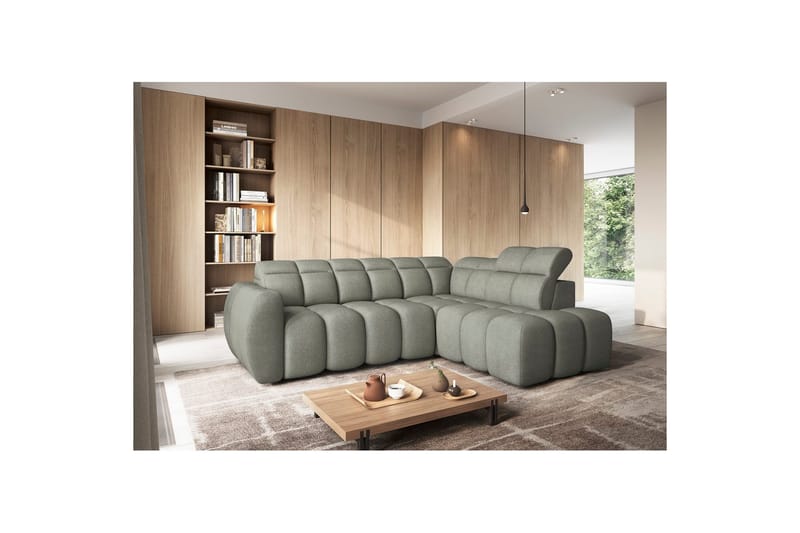 Kulmasohva Eltap Flconn 258x208x107 cm - Xillar 100, Vihreä, Oikea - Huonekalut - Sohva - Vuodesohva