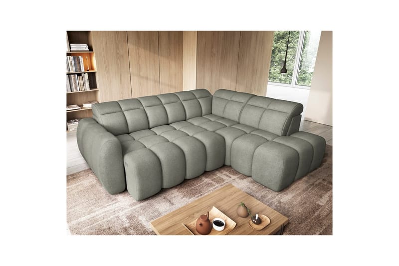 Kulmasohva Eltap Flconn 258x208x107 cm - Xillar 100, Vihreä, Oikea - Huonekalut - Sohva - Vuodesohva
