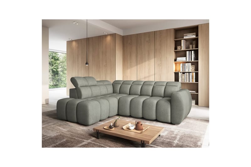 Kulmasohva Eltap Flconn 258x208x107 cm - Xillar 100, Vihreä, Vasen - Huonekalut - Sohva - Vuodesohva