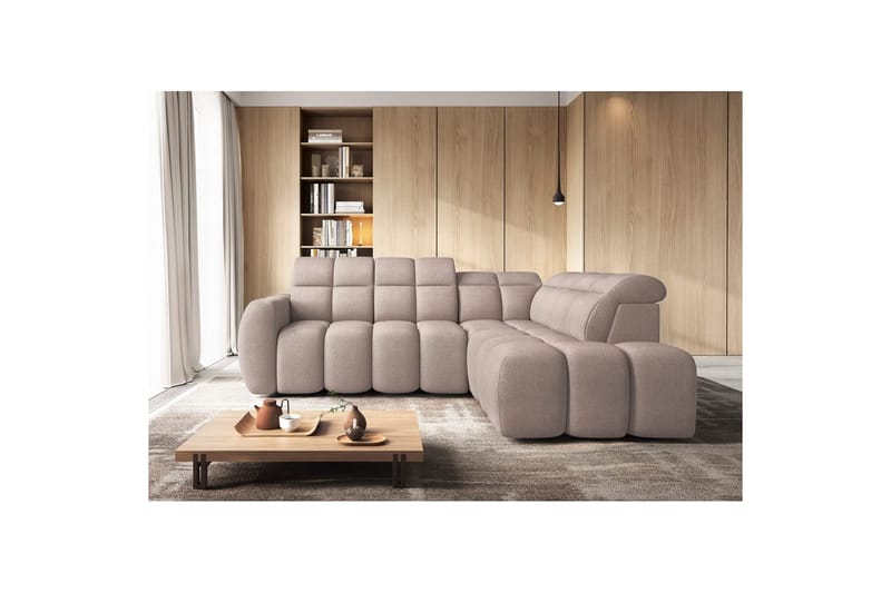 Kulmasohva Eltap Flconn 258x208x107 cm - Xillar 20, Ruskea, Oikea - Huonekalut - Sohva - Vuodesohva