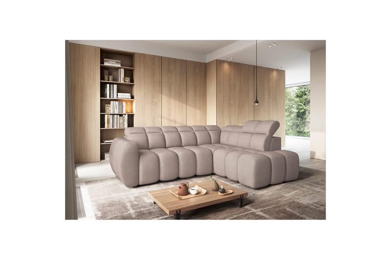 Kulmasohva Eltap Flconn 258x208x107 cm - Xillar 20, Ruskea, Oikea - Huonekalut - Sohva - Vuodesohva