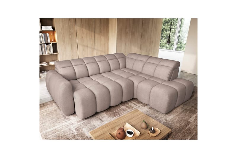 Kulmasohva Eltap Flconn 258x208x107 cm - Xillar 20, Ruskea, Oikea - Huonekalut - Sohva - Vuodesohva