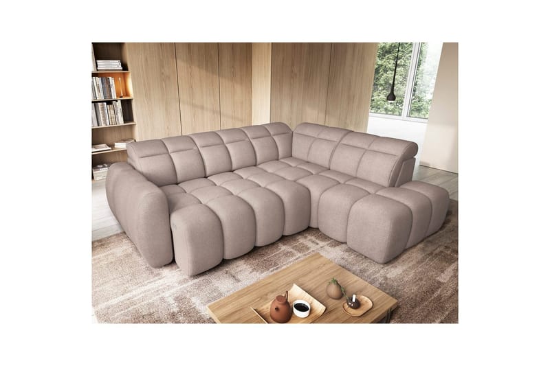 Kulmasohva Eltap Flconn 258x208x107 cm - Xillar 20, Ruskea, Oikea - Huonekalut - Sohva - Vuodesohva