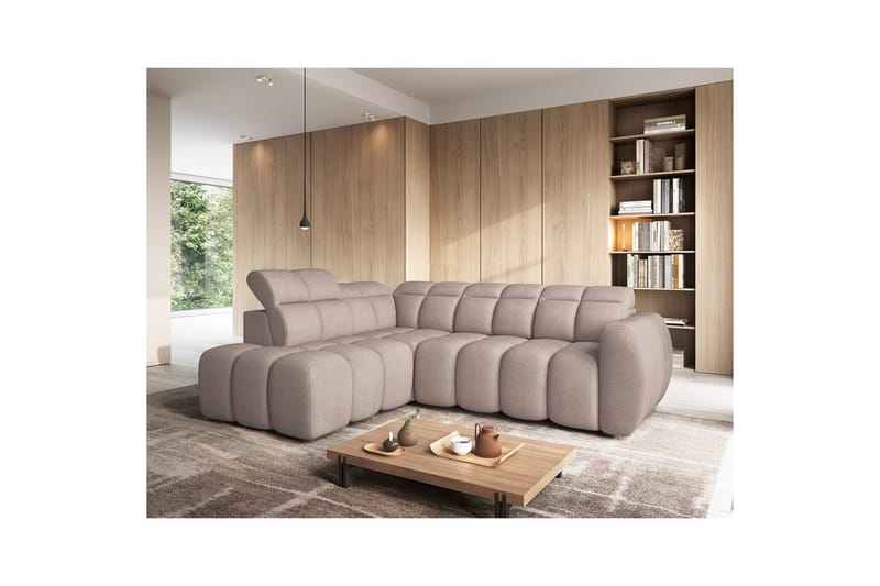 Kulmasohva Eltap Flconn 258x208x107 cm - Xillar 20, Ruskea, Vasen - Huonekalut - Sohva - Vuodesohva
