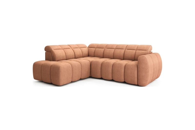Kulmasohva Eltap Flconn 258x208x107 cm - Xillar 24, Vaaleanpunainen, Vasen - Huonekalut - Sohva - Vuodesohva