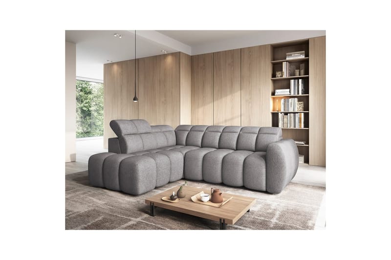 Kulmasohva Eltap Flconn 258x208x107 cm - Paolli 04, harmaa, Vasen - Huonekalut - Sohva - Vuodesohva