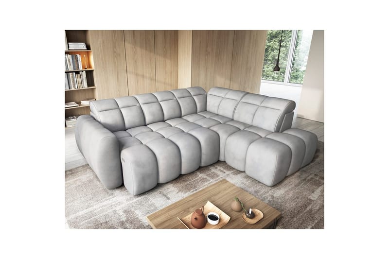 Kulmasohva Eltap Flconn 258x208x107 cm - Paolli 04, harmaa, Oikea - Huonekalut - Sohva - Vuodesohva