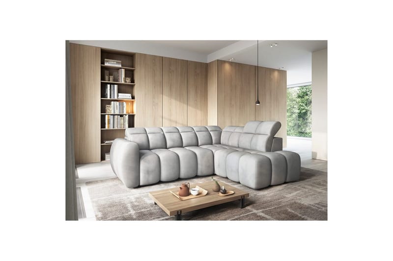 Kulmasohva Eltap Flconn 258x208x107 cm - Paolli 04, harmaa, Oikea - Huonekalut - Sohva - Vuodesohva