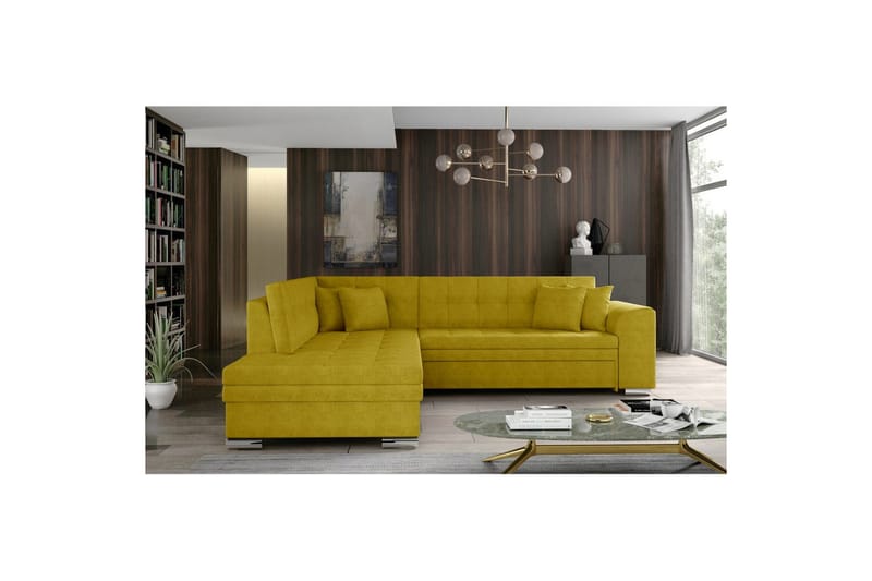 Kulmasohva Eltap Pieretta 260x207x78 cm - Omega 68, Keltainen, Vasen - Huonekalut - Sohva - Vuodesohva