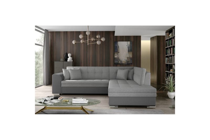 Kulmasohva Eltap Pieretta 260x207x78 cm - Sawana 21, Soft 29, Harmaa, Oikea - Huonekalut - Sohva - Vuodesohva
