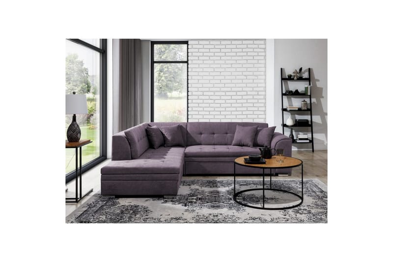 Kulmasohva Eltap Pieretta 260x207x78 cm - Poco 41, Purppura, Vasen - Huonekalut - Sohva - Vuodesohva