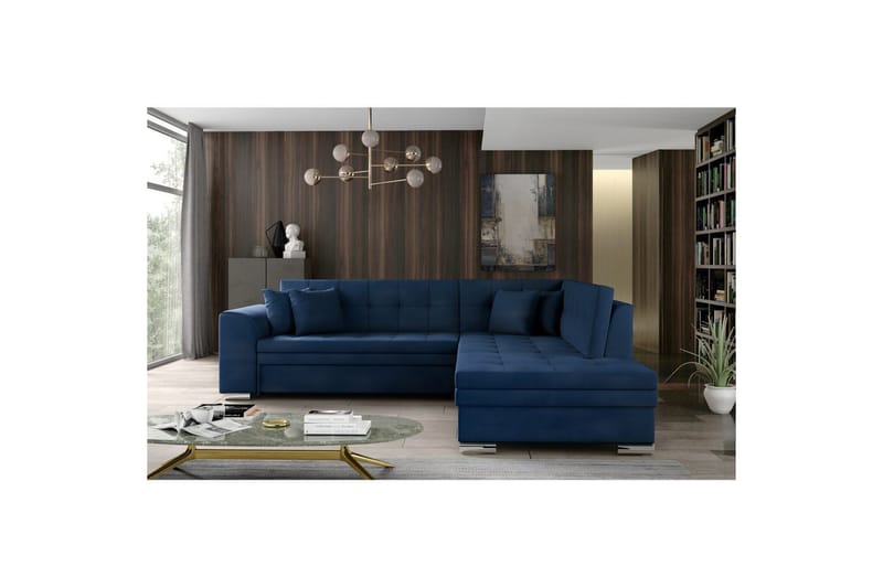 Kulmasohva Eltap Pieretta 260x207x78 cm - Monolith 77, Sininen, Oikea - Huonekalut - Sohva - Vuodesohva