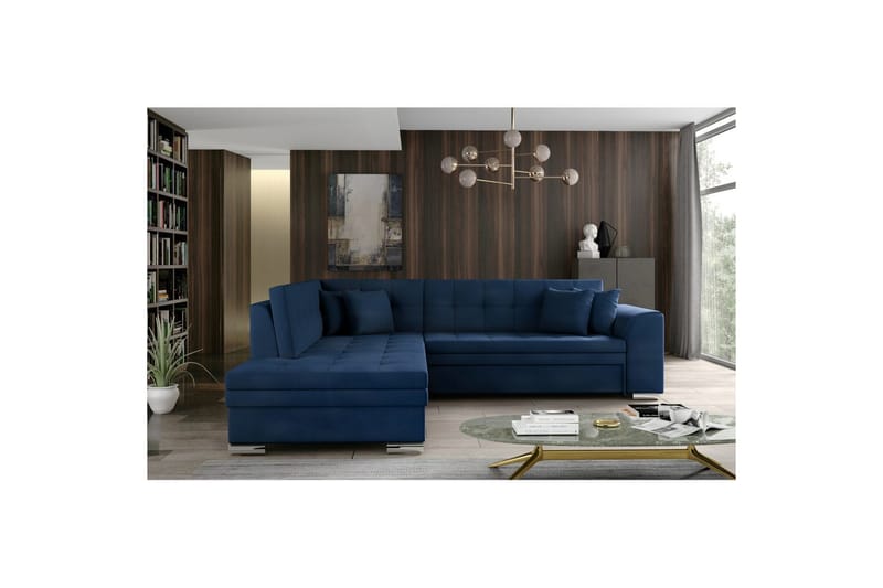 Kulmasohva Eltap Pieretta 260x207x78 cm - Monolith 77, Sininen, Vasen - Huonekalut - Sohva - Vuodesohva