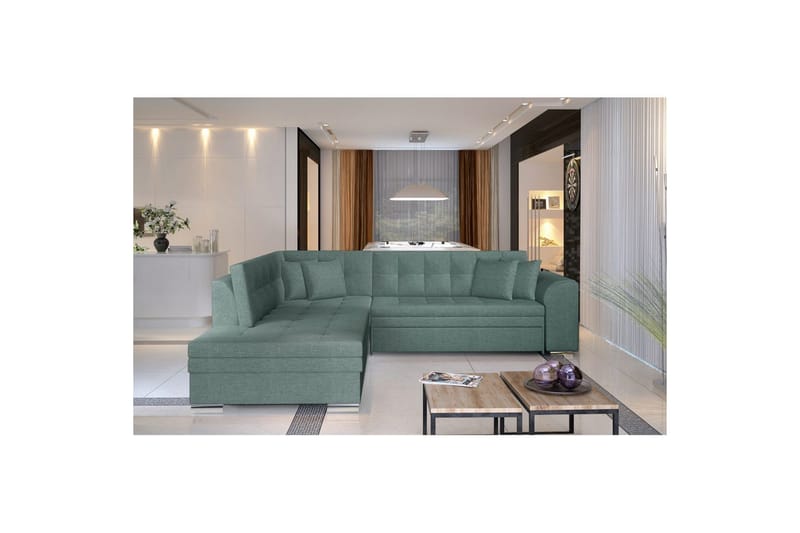 Kulmasohva Eltap Pieretta 260x207x78 cm - Päällinen 70, Sininen, Vasen - Huonekalut - Sohva - Vuodesohva