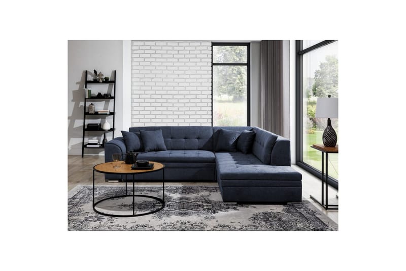 Kulmasohva Eltap Pieretta 260x207x78 cm - Soro 76, Sininen, Oikea - Huonekalut - Sohva - Vuodesohva