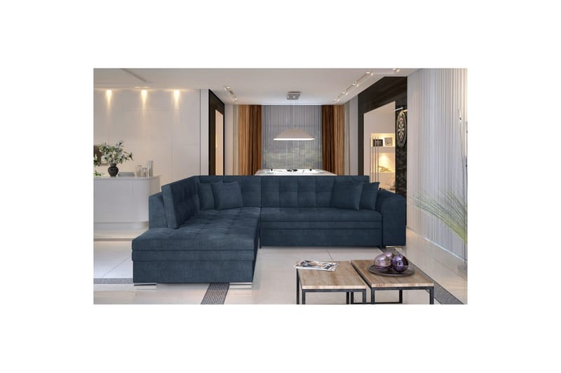 Kulmasohva Eltap Pieretta 260x207x78 cm - Omega 86, Sininen, Vasen - Huonekalut - Sohva - Vuodesohva