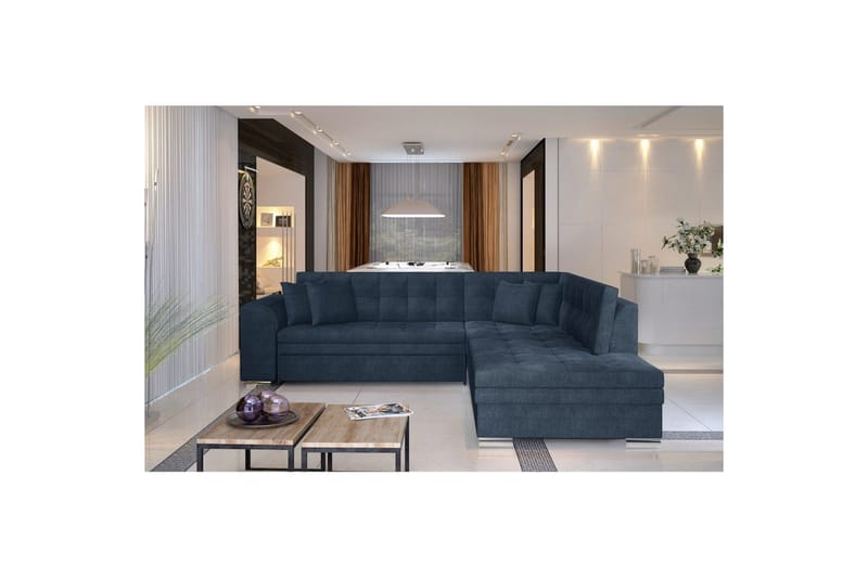Kulmasohva Eltap Pieretta 260x207x78 cm, Omega 86, Sininen, Oikea