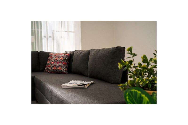 Kulmasohva-sänky Iroulport Oikea Antrasiitti - Antrasiitti - Huonekalut - Sohva - Vuodesohva