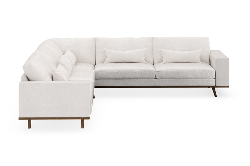 Copenhagen 6-istuttava L-muotoinen Kulmasohva Bouclélla - Valkoinen - Huonekalut - Sohva - Kulmasohva