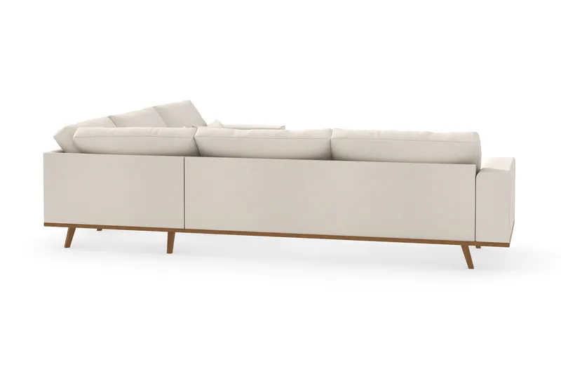 Copenhagen 6-istuttava L-muotoinen Kulmasohva Kankaalla - Beige - Huonekalut - Sohva - Kulmasohva
