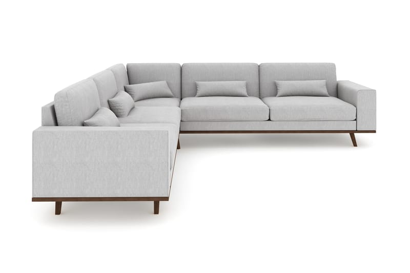 Copenhagen 6-istuttava L-muotoinen Kulmasohva Kankaalla - Harmaa - Huonekalut - Sohva - Kulmasohva