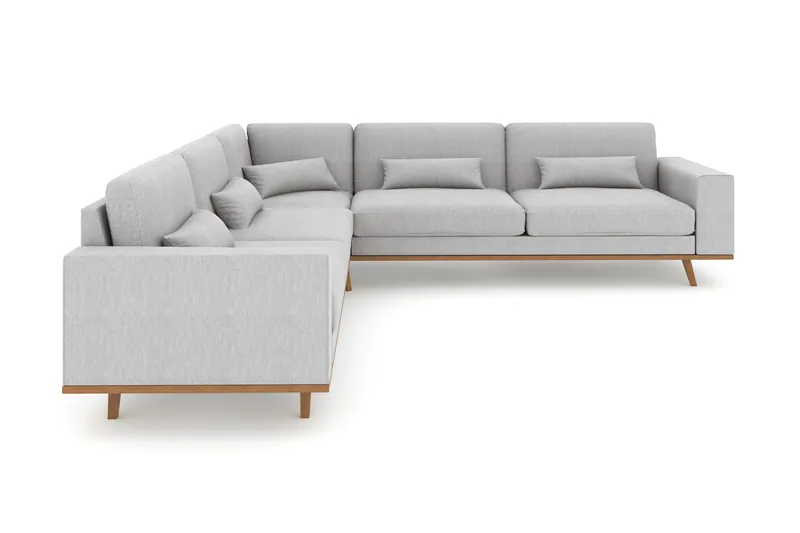 Copenhagen 6-istuttava L-muotoinen Kulmasohva Kankaalla - Harmaa - Huonekalut - Sohva - Kulmasohva