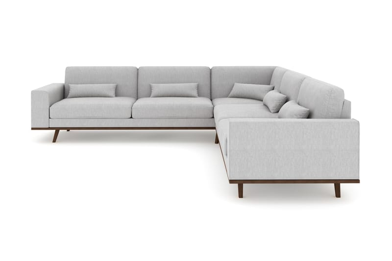 Copenhagen 6-istuttava L-muotoinen Kulmasohva Kankaalla - Harmaa - Huonekalut - Sohva - Kulmasohva