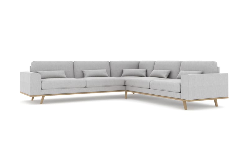 Copenhagen 6-istuttava L-muotoinen Kulmasohva Kankaalla - Harmaa - Huonekalut - Sohva - Kulmasohva