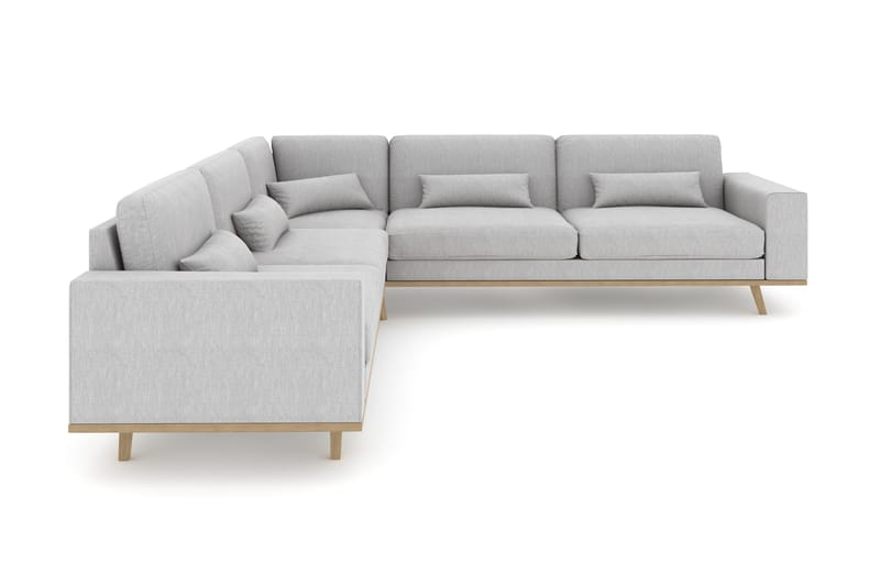 Copenhagen 6-istuttava L-muotoinen Kulmasohva Kankaalla - Harmaa - Huonekalut - Sohva - Kulmasohva