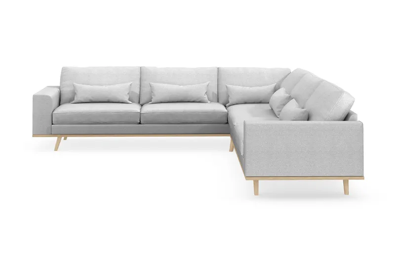 Copenhagen 6-istuttava L-muotoinen Kulmasohva Kankaalla - Vaaleanharmaa - Huonekalut - Sohva - Kulmasohva
