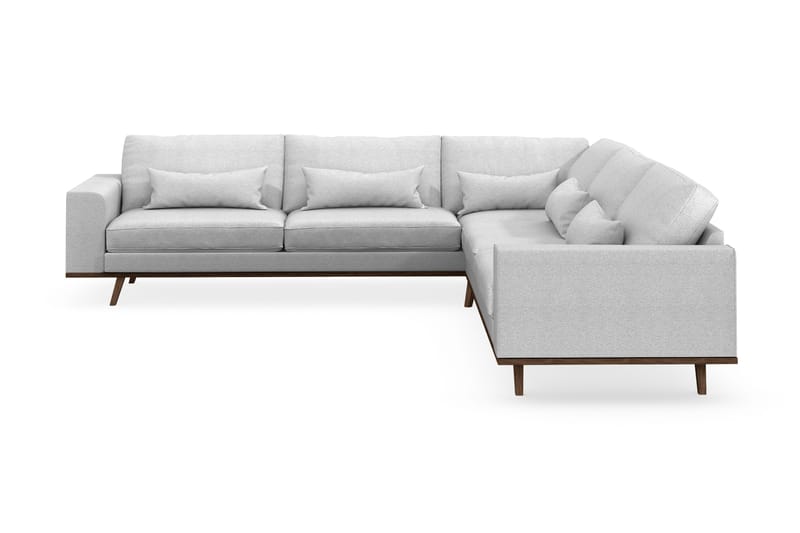 Copenhagen 6-istuttava L-muotoinen Kulmasohva Kankaalla - Vaaleanharmaa - Huonekalut - Sohva - Kulmasohva
