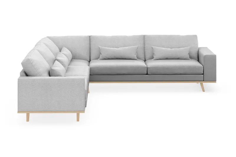 Copenhagen 6-istuttava L-muotoinen Kulmasohva Kankaalla - Vaaleanharmaa - Huonekalut - Sohva - Kulmasohva