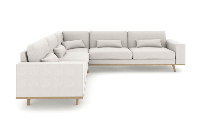 Copenhagen 6-istuttava L-muotoinen Kulmasohva Kankaalla - Vaaleanharmaa - Huonekalut - Sohva - Kulmasohva