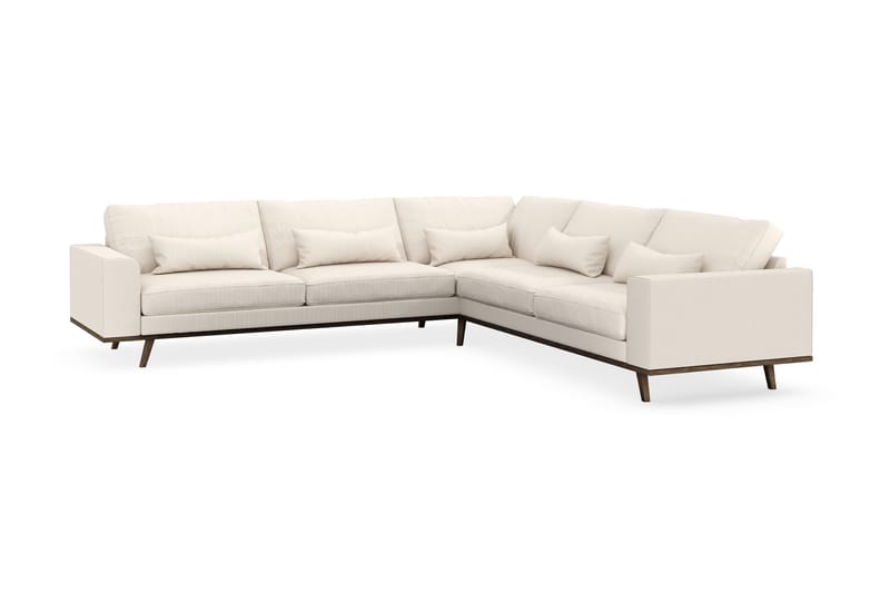 Copenhagen 6-istuttava L-muotoinen Kulmasohva Manchester-kankaalla - Beige - Huonekalut - Sohva - Kulmasohva