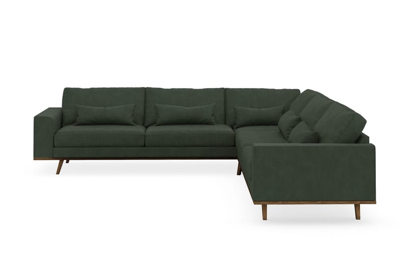Copenhagen 6-istuttava L-muotoinen Kulmasohva Manchester-kankaalla - Tummanvihreä - Huonekalut - Sohva - Kulmasohva