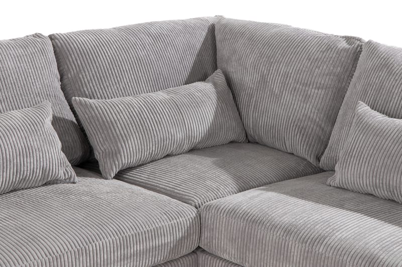 Copenhagen 6-istuttava L-muotoinen Kulmasohva Manchester-kankaalla - Vaaleanharmaa - Huonekalut - Sohva - Kulmasohva