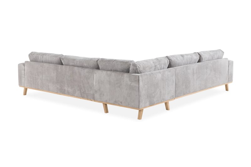 Copenhagen 6-istuttava L-muotoinen Kulmasohva Manchester-kankaalla - Vaaleanharmaa - Huonekalut - Sohva - Kulmasohva