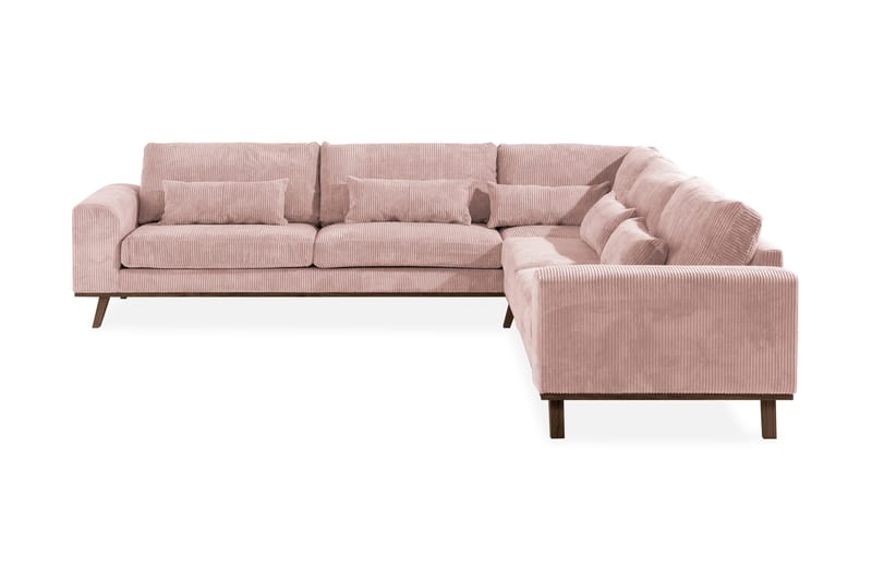 Copenhagen 6-istuttava L-muotoinen Kulmasohva Manchester-kankaalla - Vaaleanpunainen - Huonekalut - Sohva - Kulmasohva
