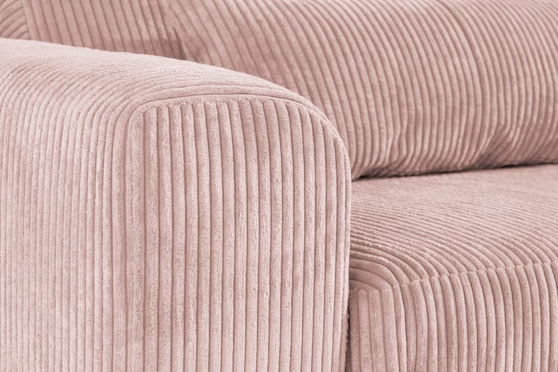 Copenhagen 6-istuttava L-muotoinen Kulmasohva Manchester-kankaalla - Vaaleanpunainen - Huonekalut - Sohva - Kulmasohva